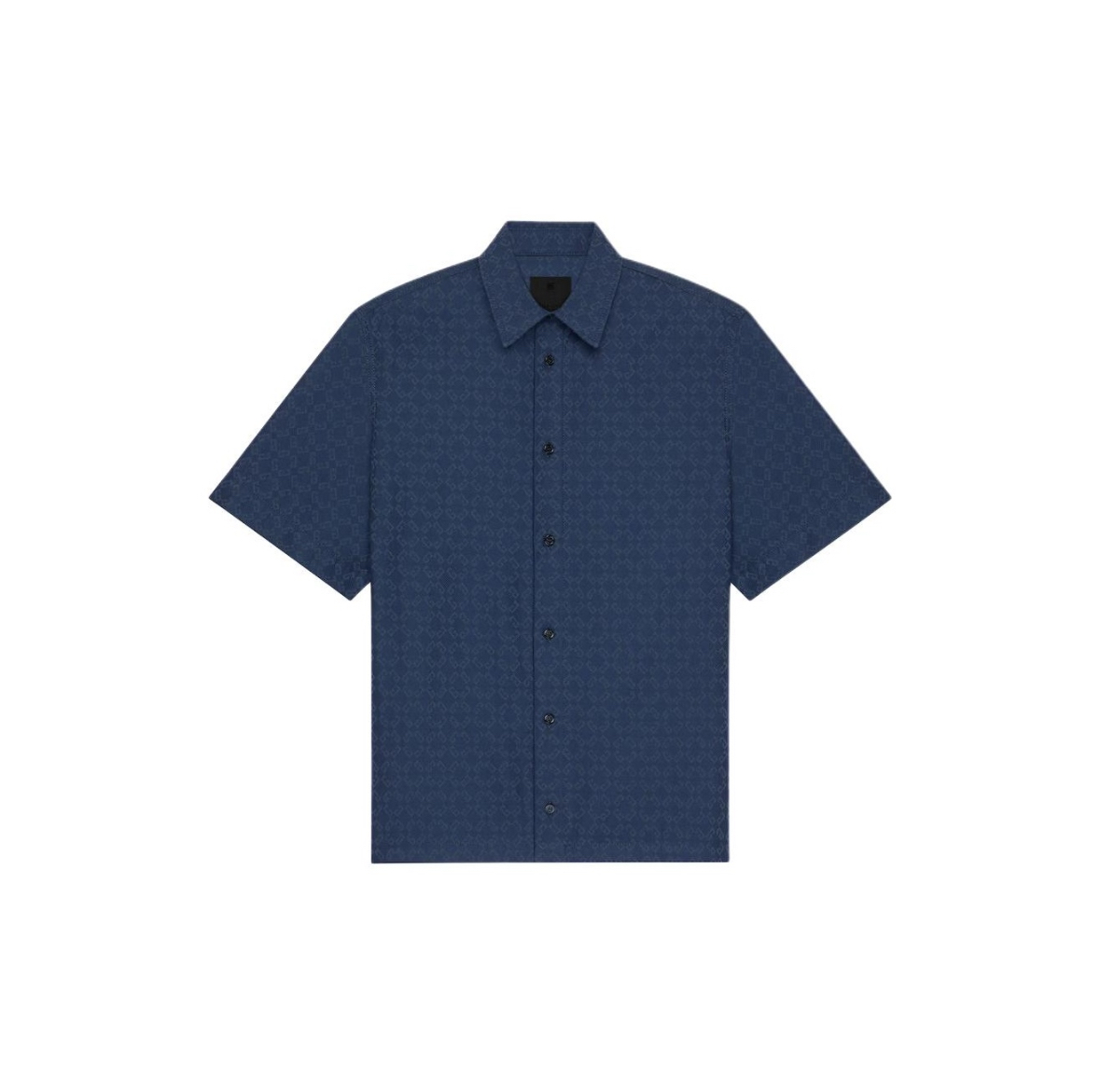 GIVENCHY/纪梵希 4G提花深蓝色短袖衬衫 2521004