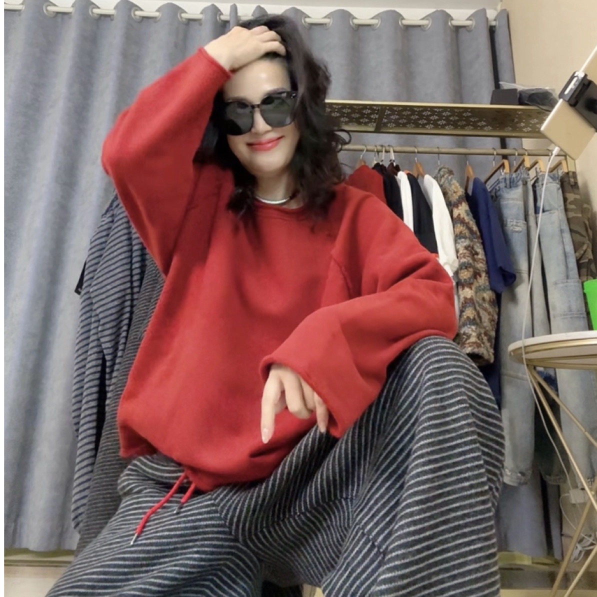 重工欧货 洗水棉加厚大毛圈加绒宽松痞帅卫衣 衣长65 胸围130