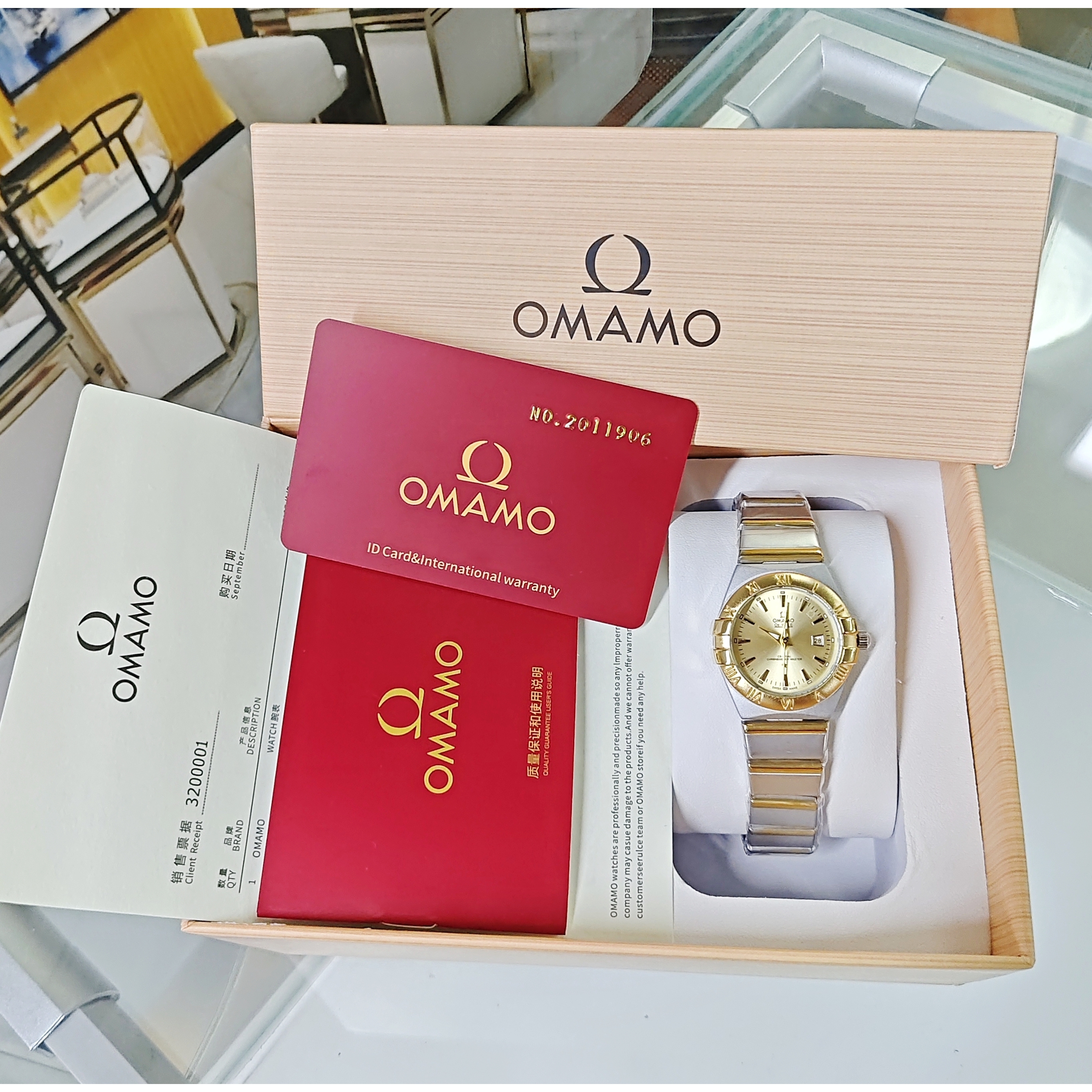 全新未使用 /星座/金盘/表径33mm/女士全自动机芯腕表/钢带-wx-k8