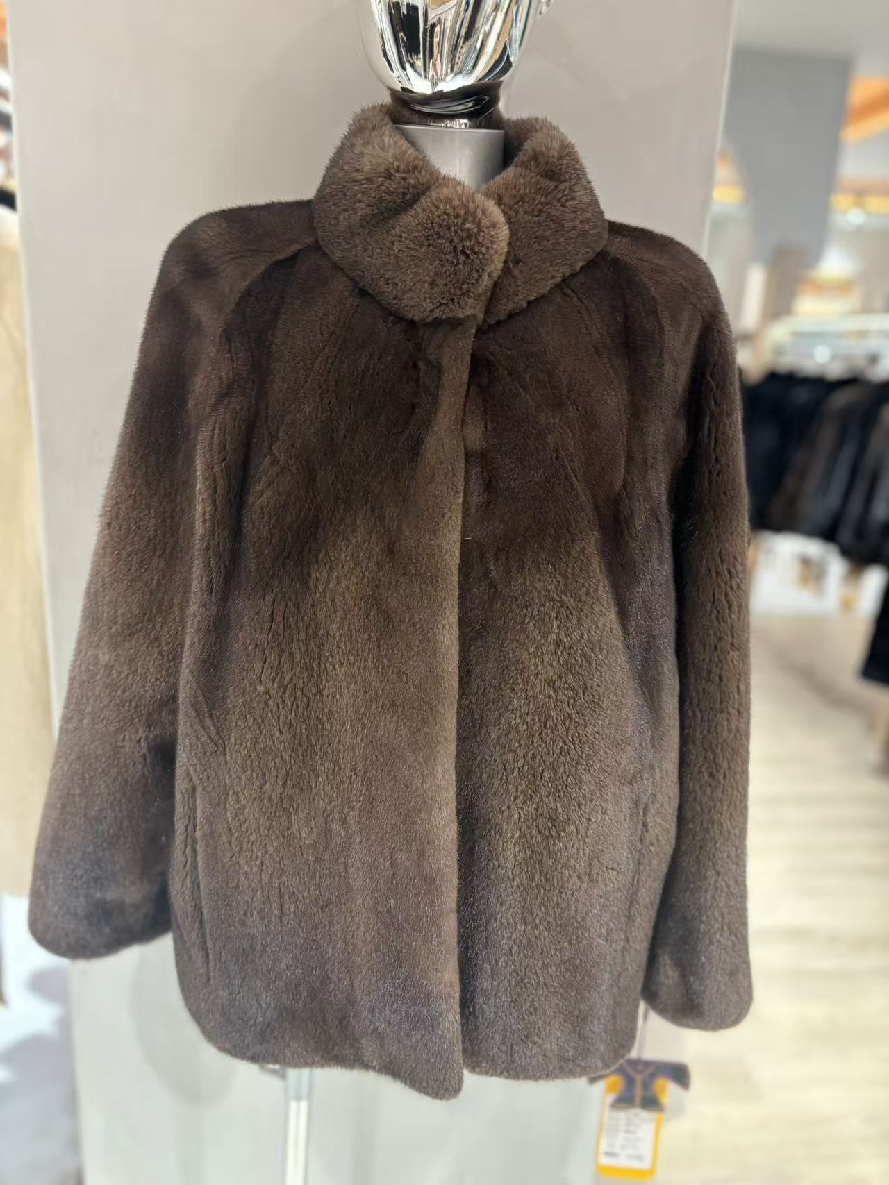 中长款立领简单风直板女装818