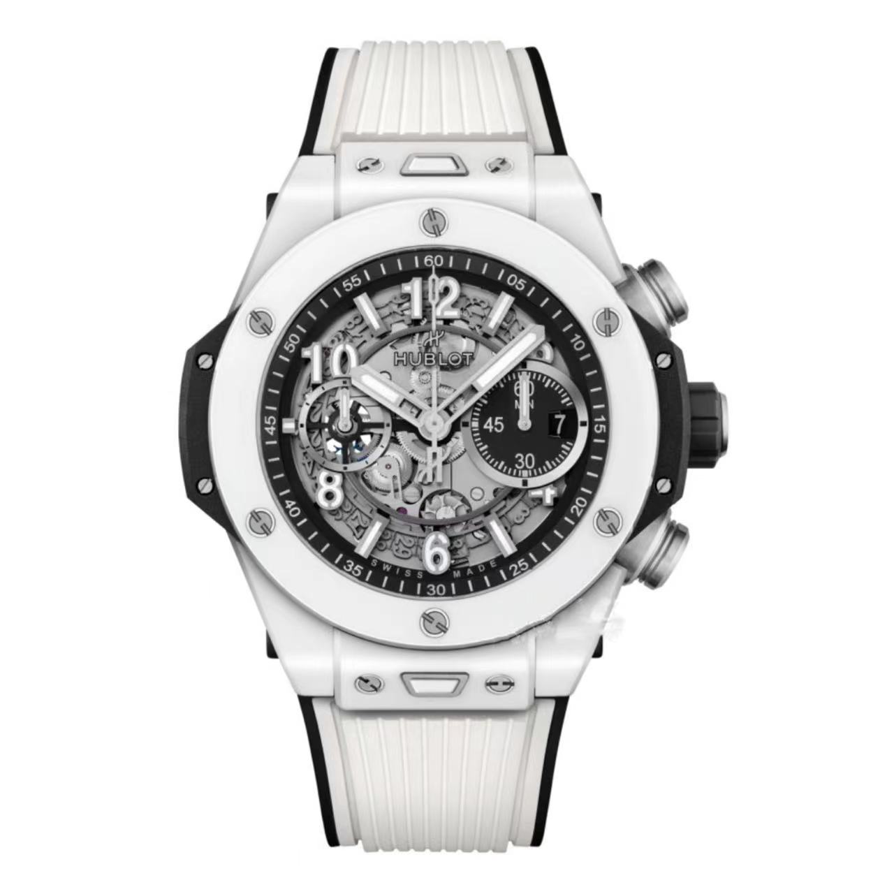 99新 Hublot/宇舶表 光头/大爆炸421白陶瓷/44mm/21年全套