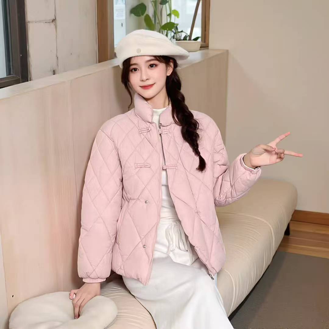 906款国风纯色短款直筒型休闲百搭保暖韩版棉服906宇