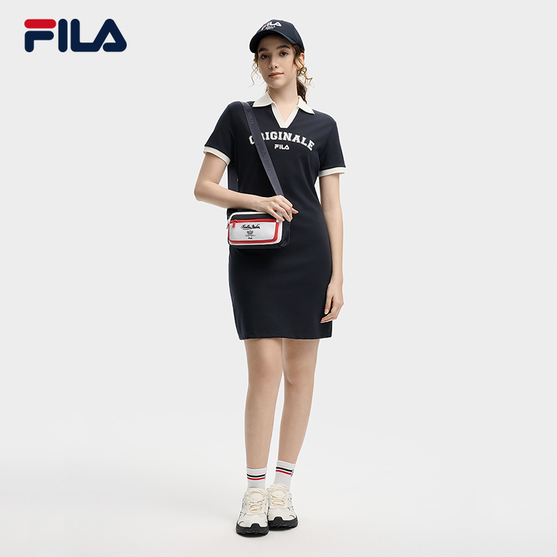 Fila/斐乐【优雅风】连衣裙女士夏日穿搭简约休闲polo裙F11W539302F