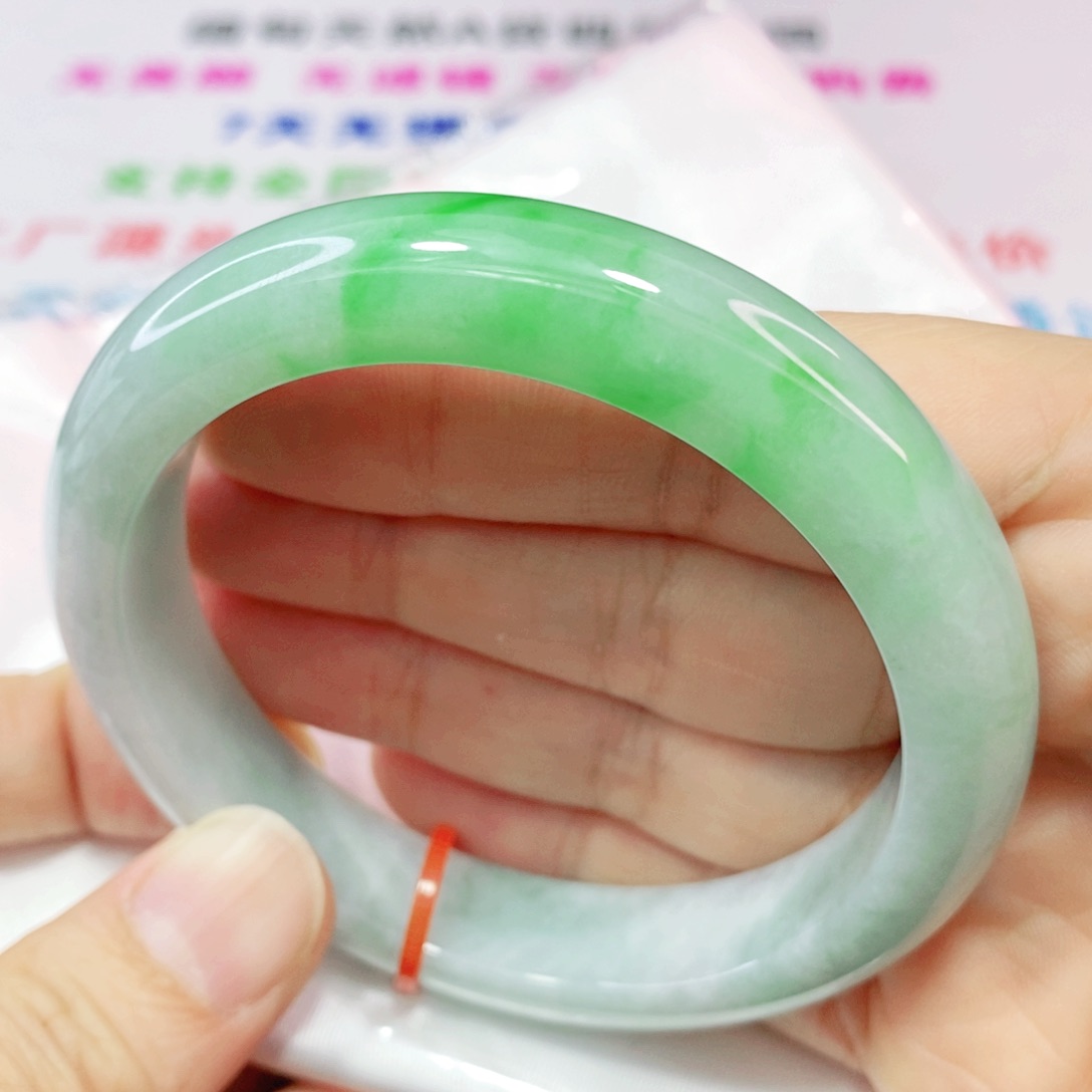 未镶嵌手镯翡翠58.6圈口正圈-完整