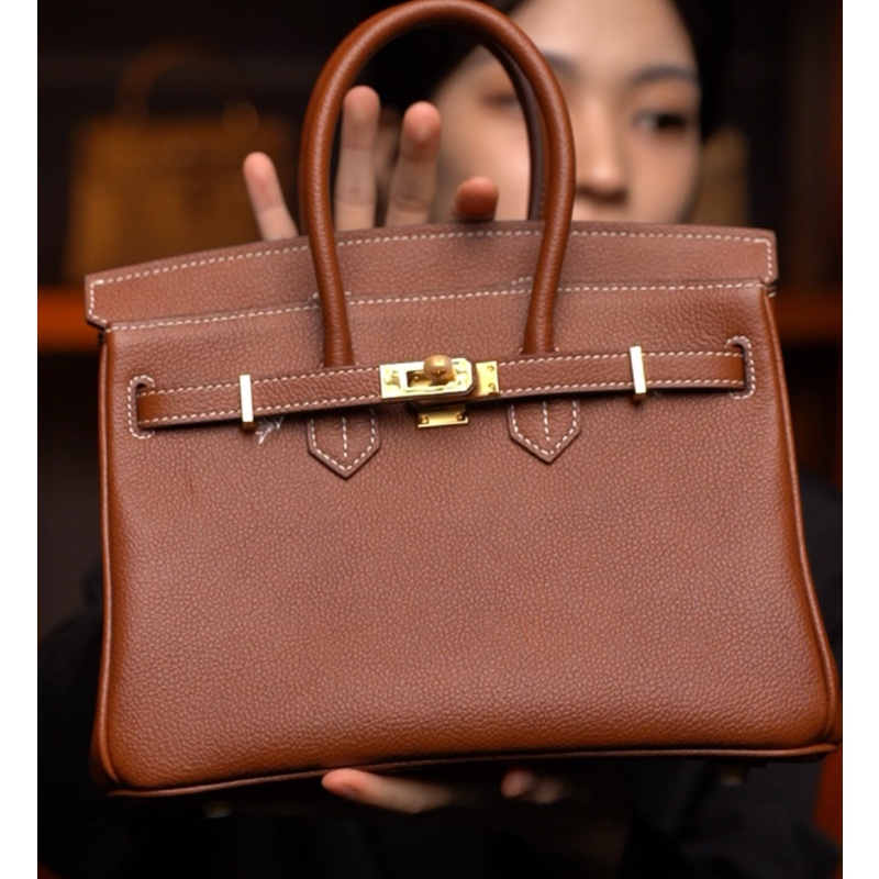 LEATHER BAG STUDIO 原创高定“铂金”真皮包-H1307