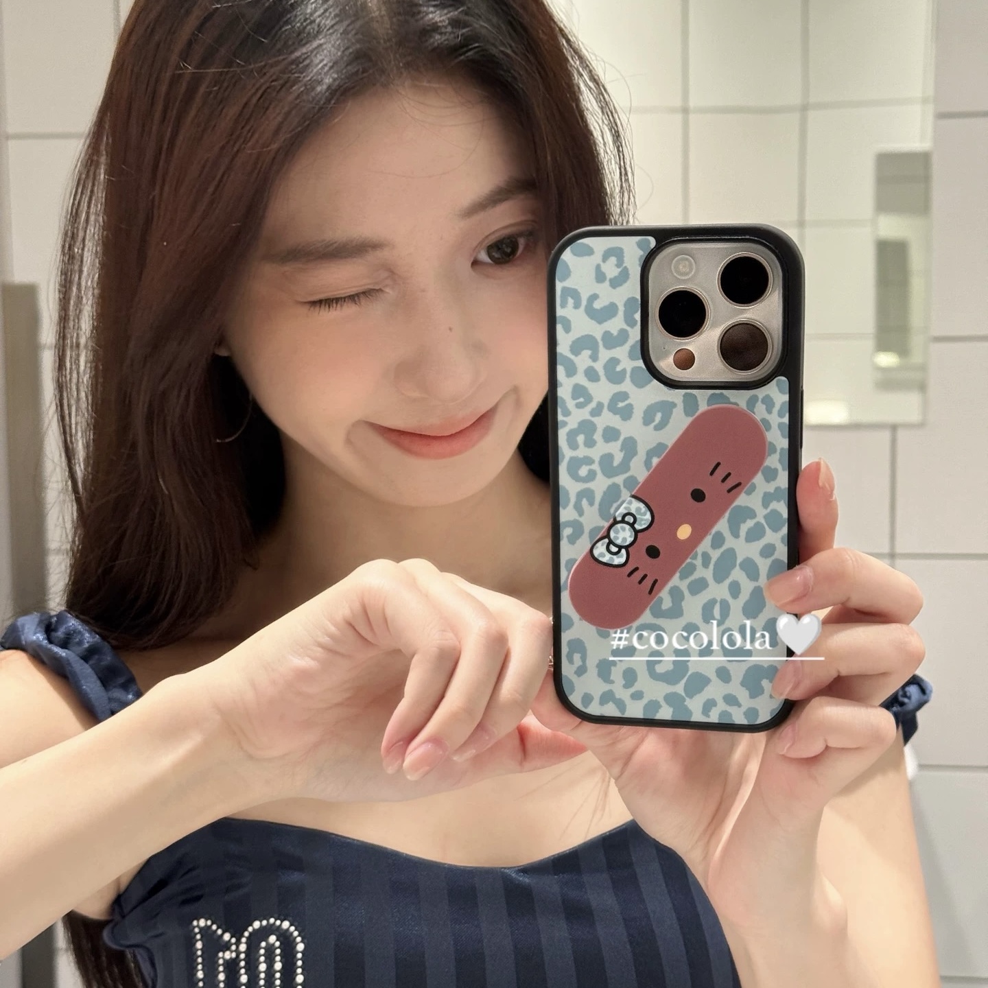 ins风豹纹KT创可贴支架适用苹果17promax手机壳iPhone16女15新款