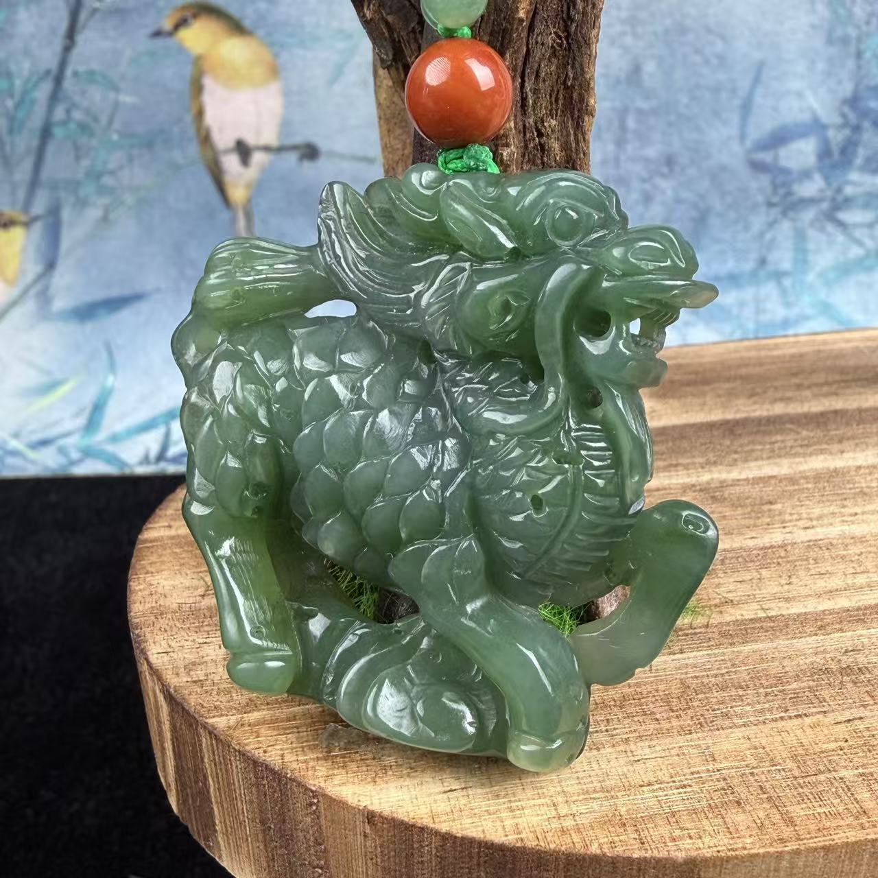 麒麟踏祥云挂件D027