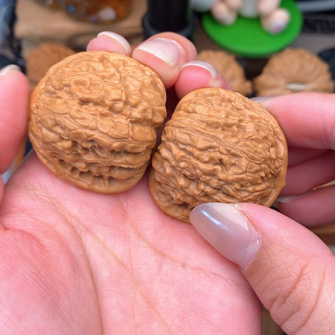 橘***生把件文玩核桃四喜36.5