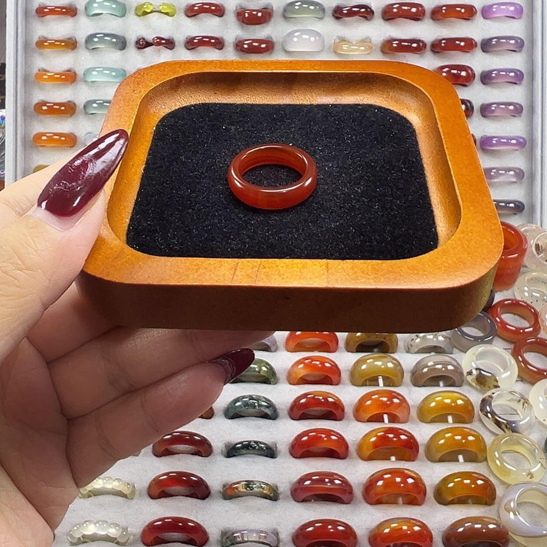 玛瑙/玉髓未镶嵌戒指B1不退换17.1港15