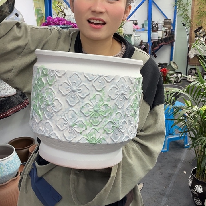 25×25 -粗陶花盆有孔-买买买
