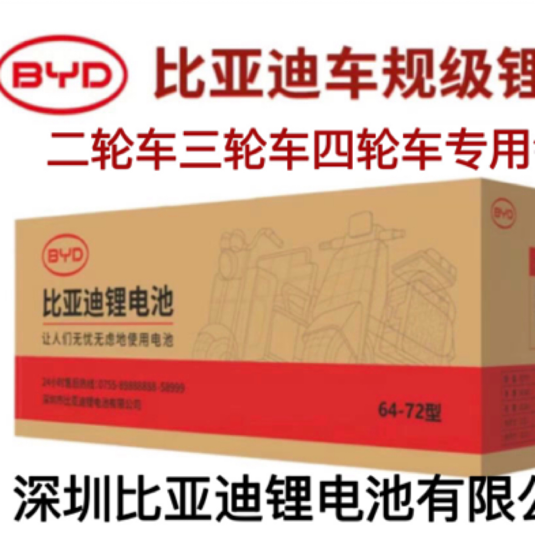 比亚迪锂电池48V24AH 配48伏3安充电器磷酸铁锂全新A品电芯