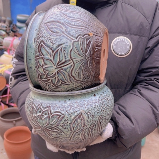 紫砂花盆高17口20————-