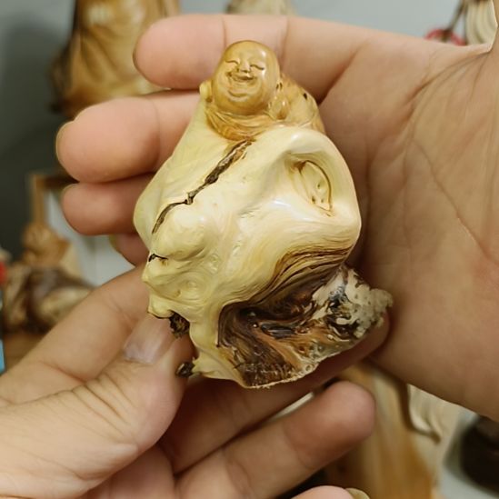 柏木（崖柏）太行崖柏笑佛手把件
