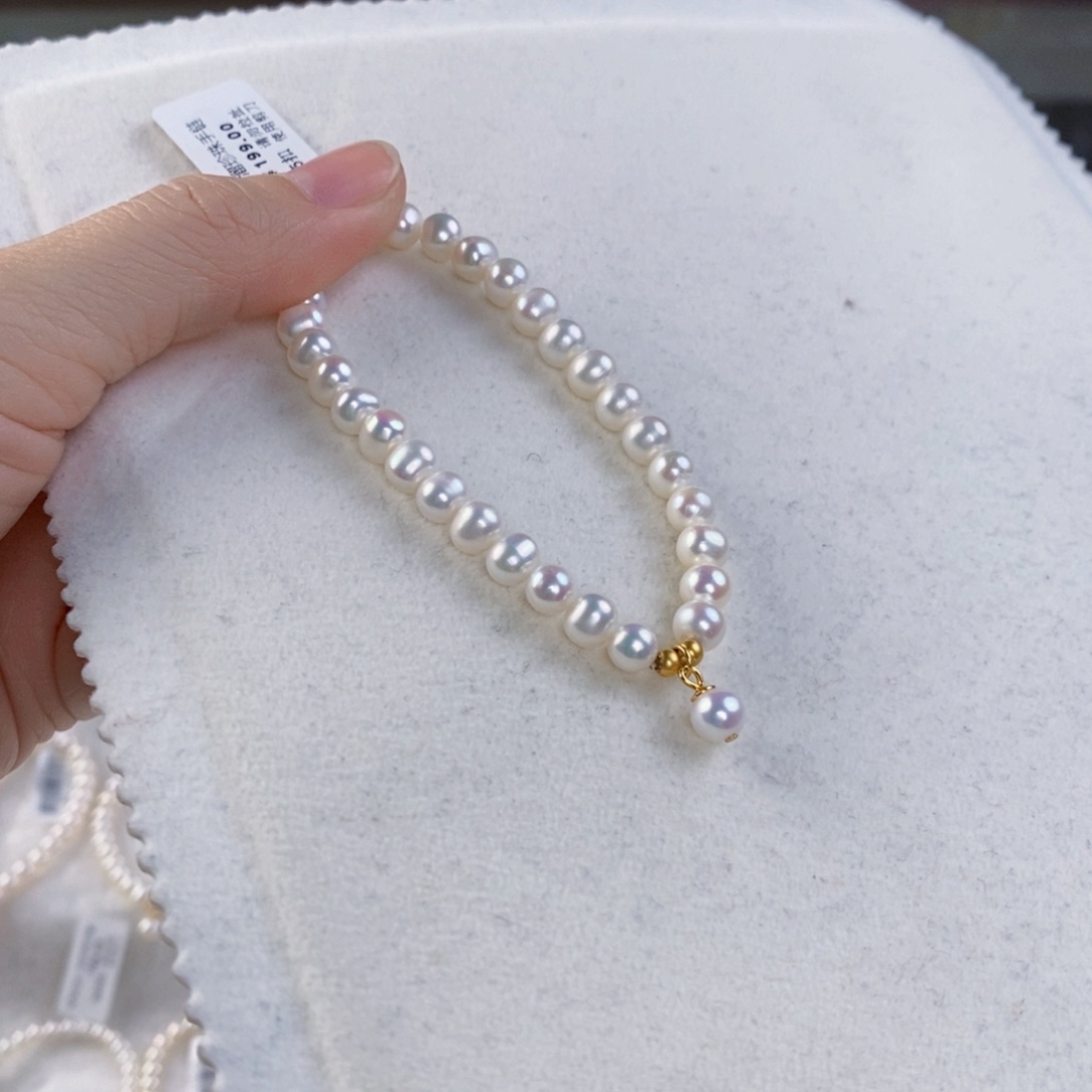 淡水珍珠手绳银S925镶嵌