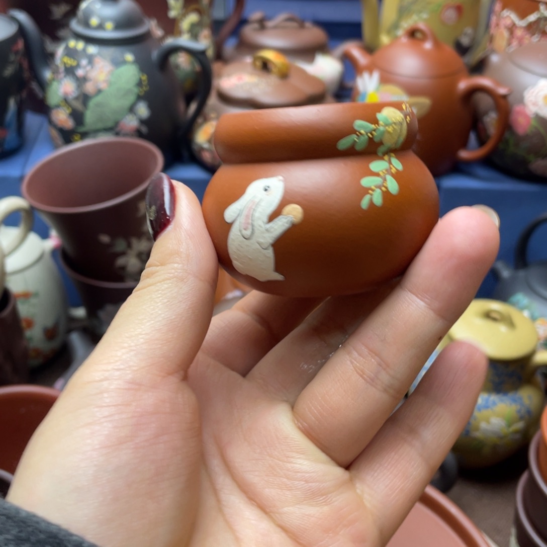 茶杯红泥紫砂主人杯60cc