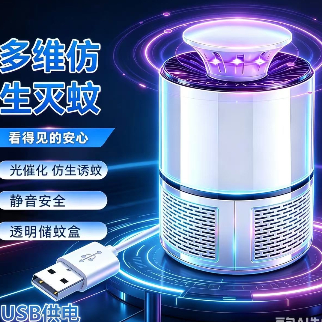 【2026爆款】S01家用静音无辐射灭蚊灯大吸力驱蚊神