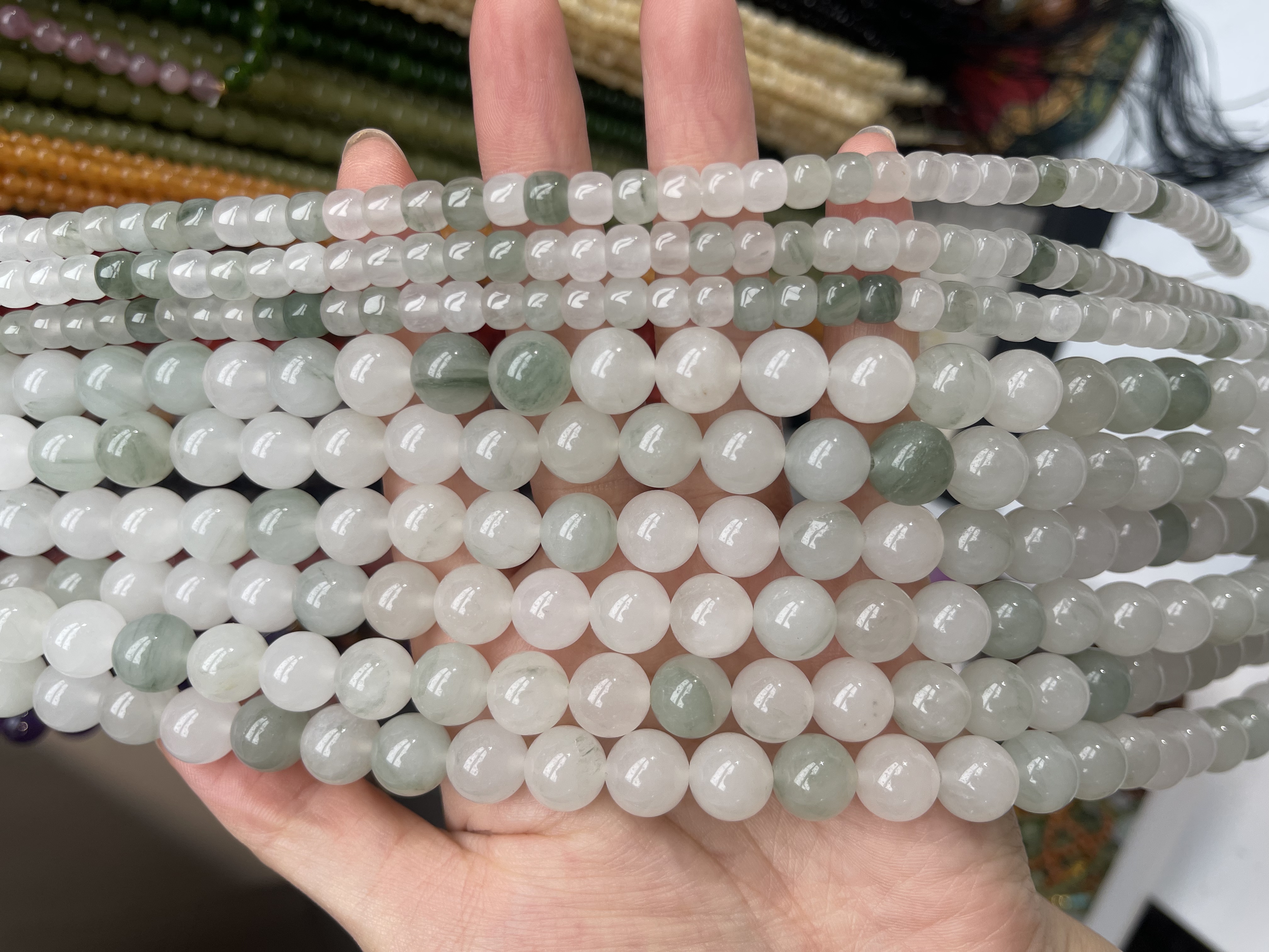 天山翠  珠宝半成品散珠diy