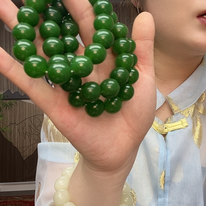 岫玉未镶嵌手链14