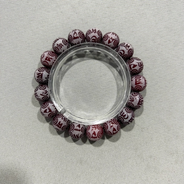 A431 六字箴言紫罗兰菩提 卡1.2 圆珠单圈手串（底色多样性发其一）