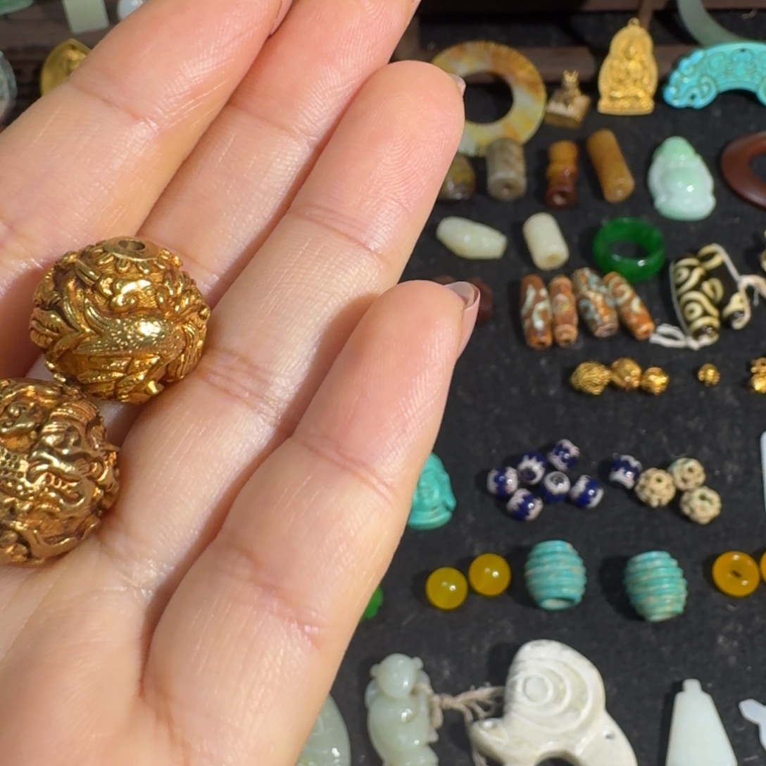 越***。铜龙凤珠佩戴佩戴