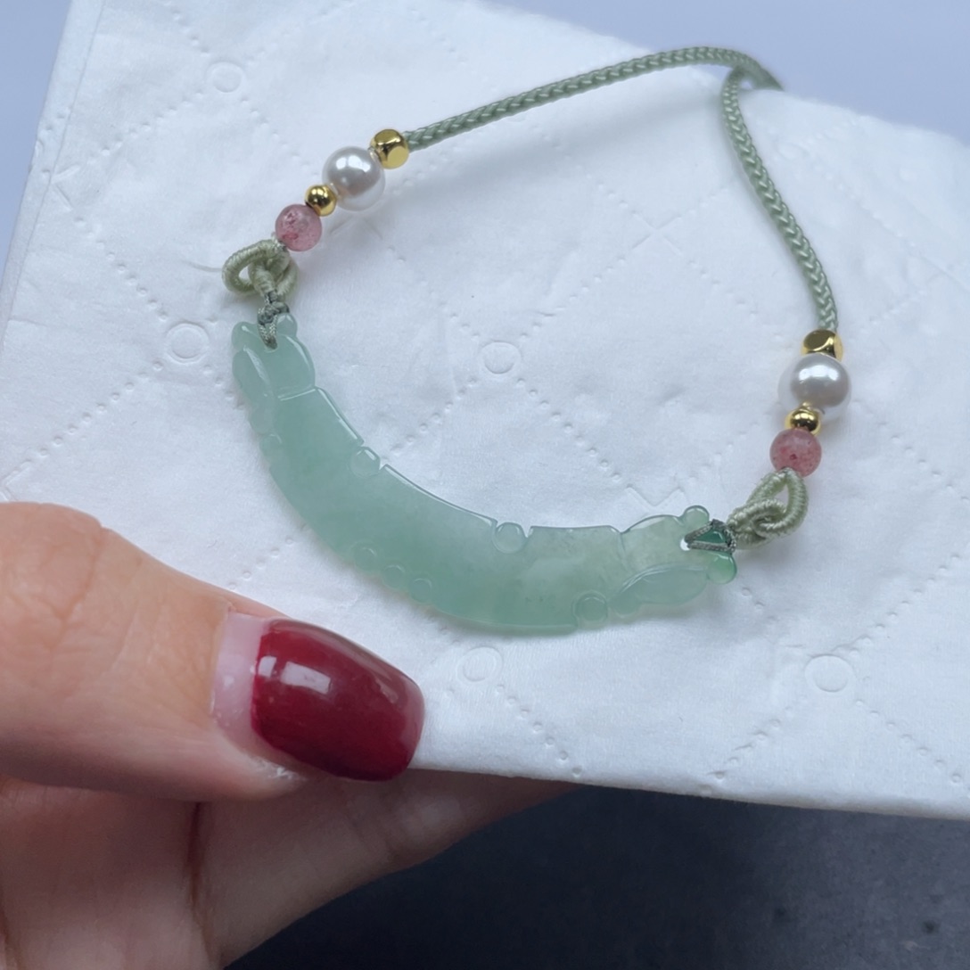 翡翠颈饰未镶嵌天然a货缅甸翡翠包邮