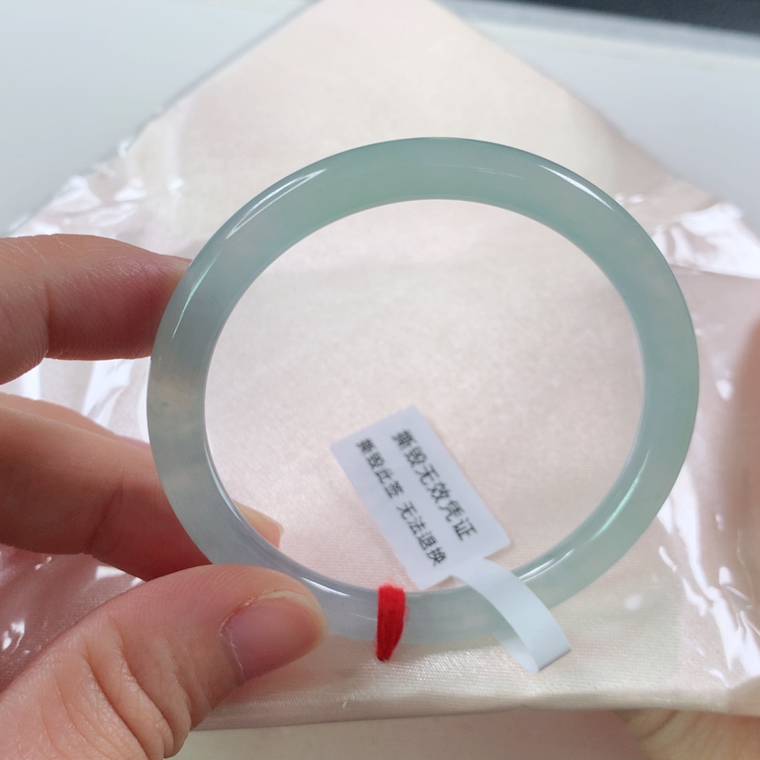 未镶嵌手镯（圆镯）翡翠叮当镯冰透起荧光小灯泡224