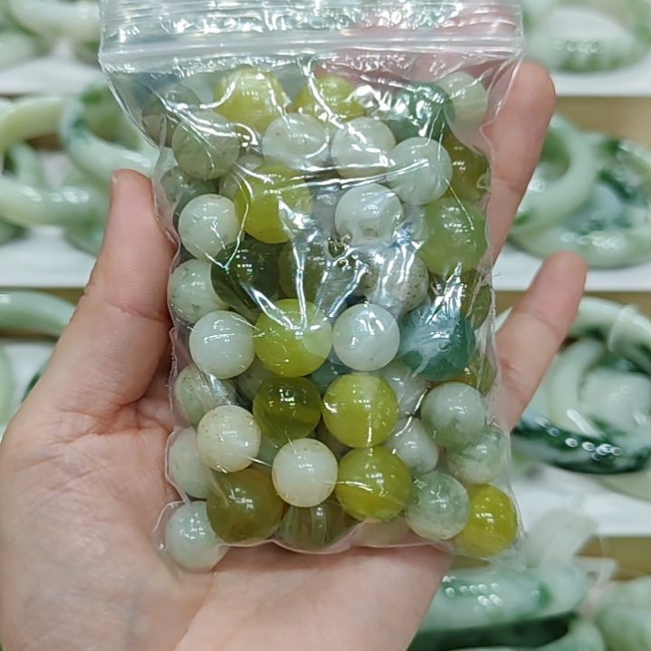 蛇纹石玉珠宝奇石未镶嵌瑕疵珠子多样性拍一发一