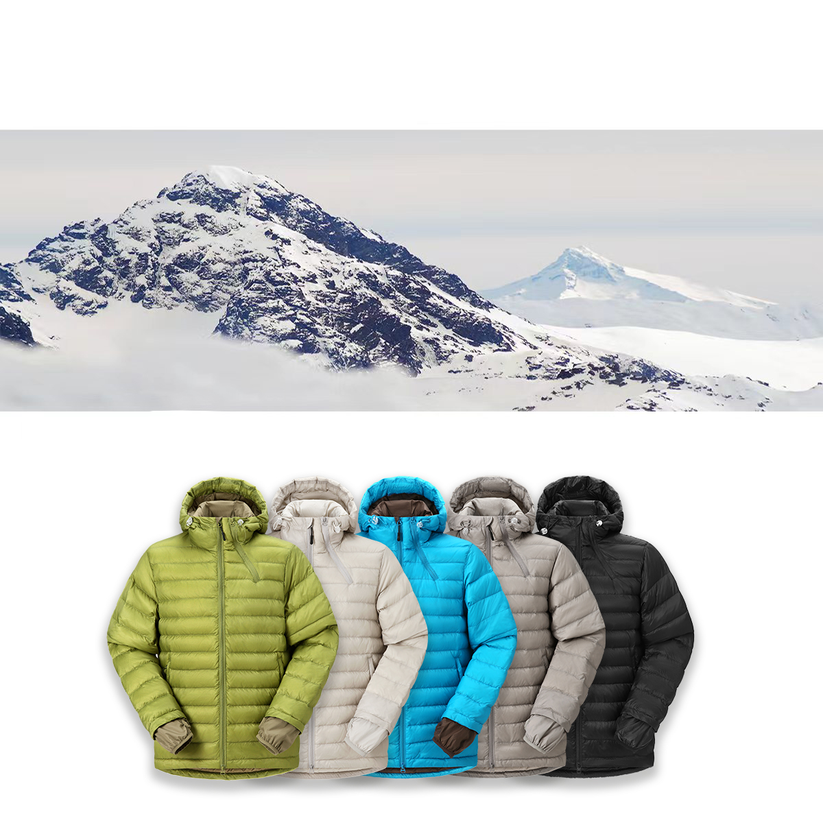 秋冬情侣  斜拉链排骨羽绒服轻量化轻薄白鸭绒户外羽绒服25162