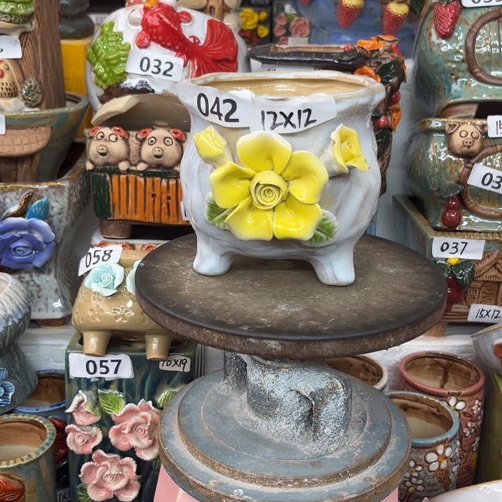 紫砂花盆粗陶材质多肉花盆