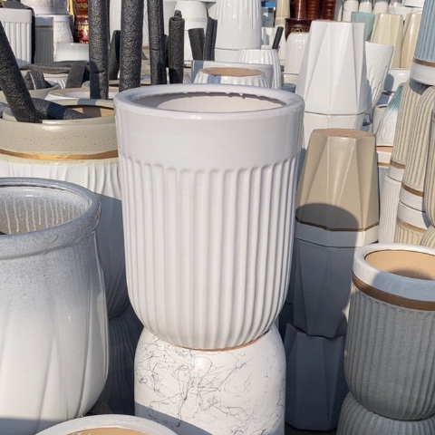 低腰白竖条纹中 口25/34