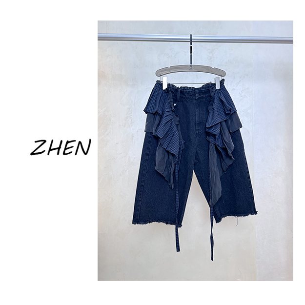【ZHEN】25Y00329 2025新款裤子显瘦遮肉小众设计款