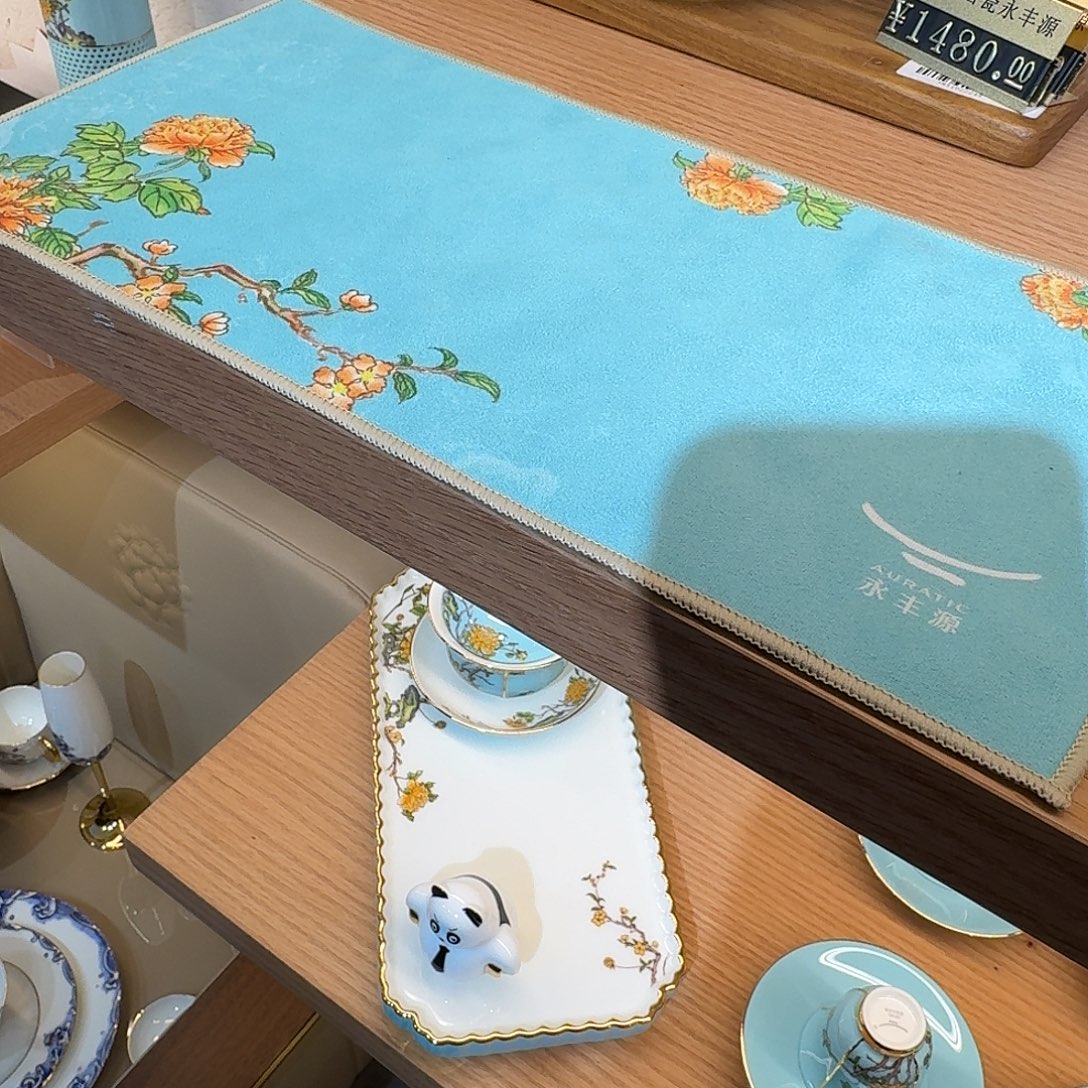 西湖蓝茶具配件茶巾5直拍福利