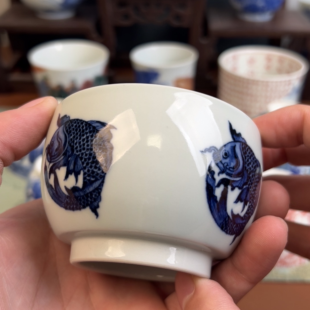 瓷片景德镇茶器手工手绘