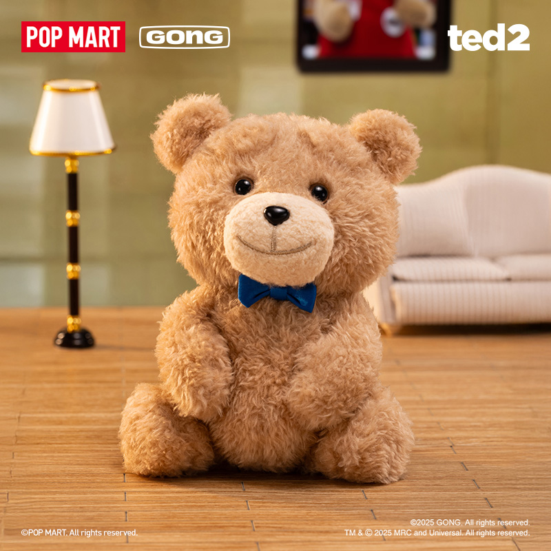 泡泡玛特共鸣-Ted2 泰迪熊 可动毛绒挂件盲盒