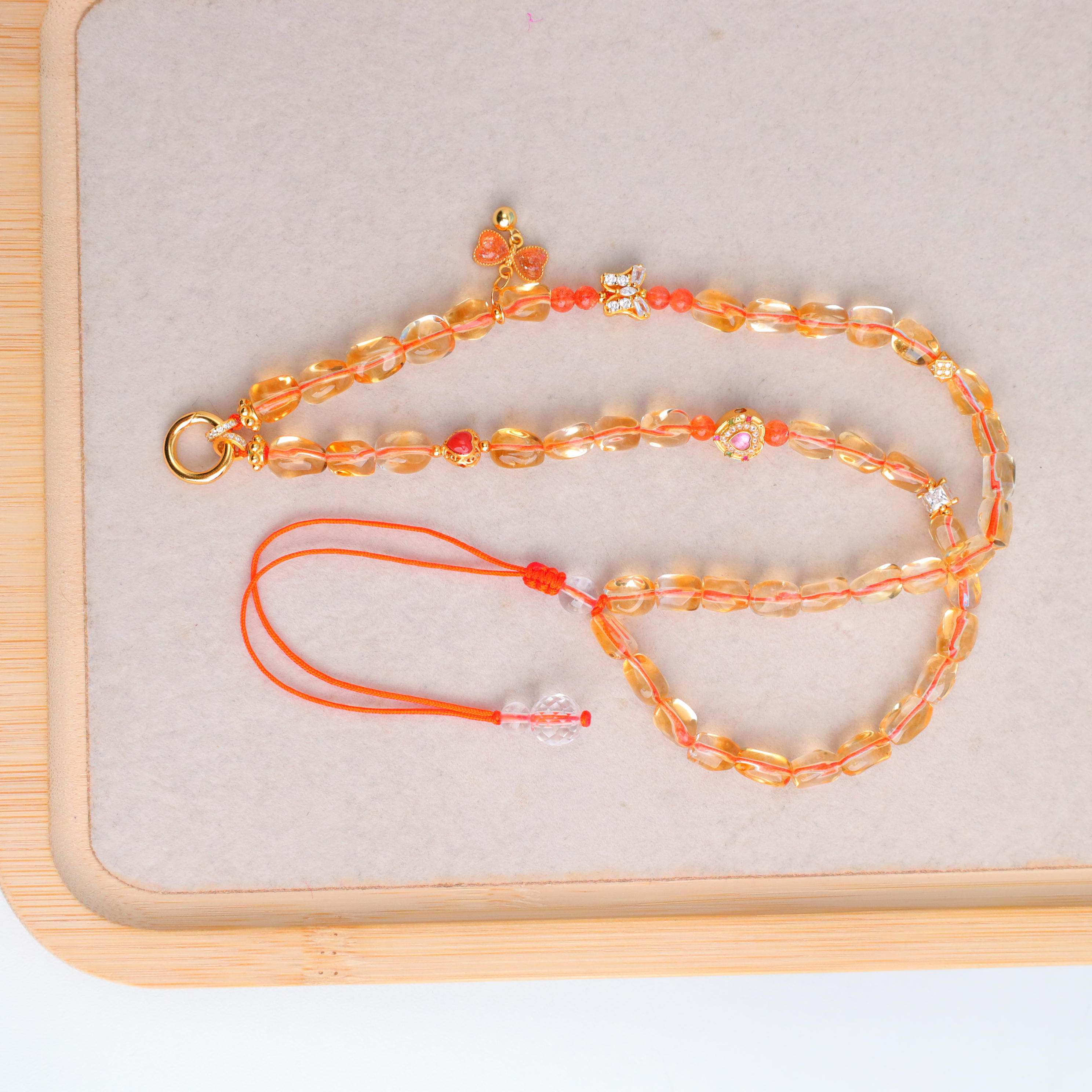 【琪琪珠宝】天然黄水晶随型配链——万能链