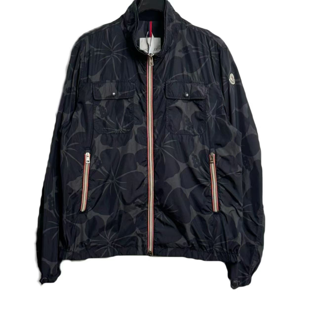 99新 MONCLER 徽标logo花卉冲锋衣夹克6码