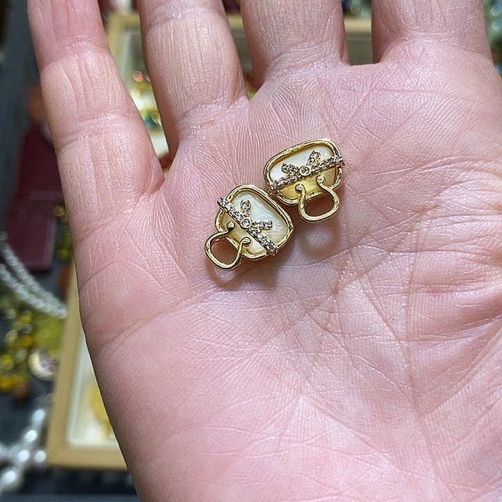 大理石磁石贝壳吊坠