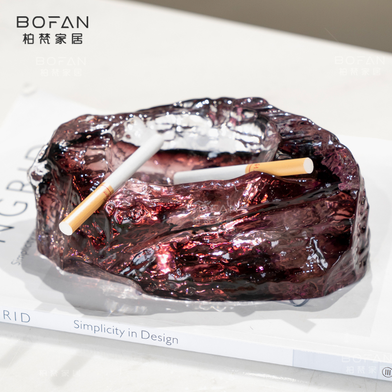 bofan/柏梵高档琉璃厚重雪茄烟灰缸茶室会所别墅茶几摆放雪茄缸