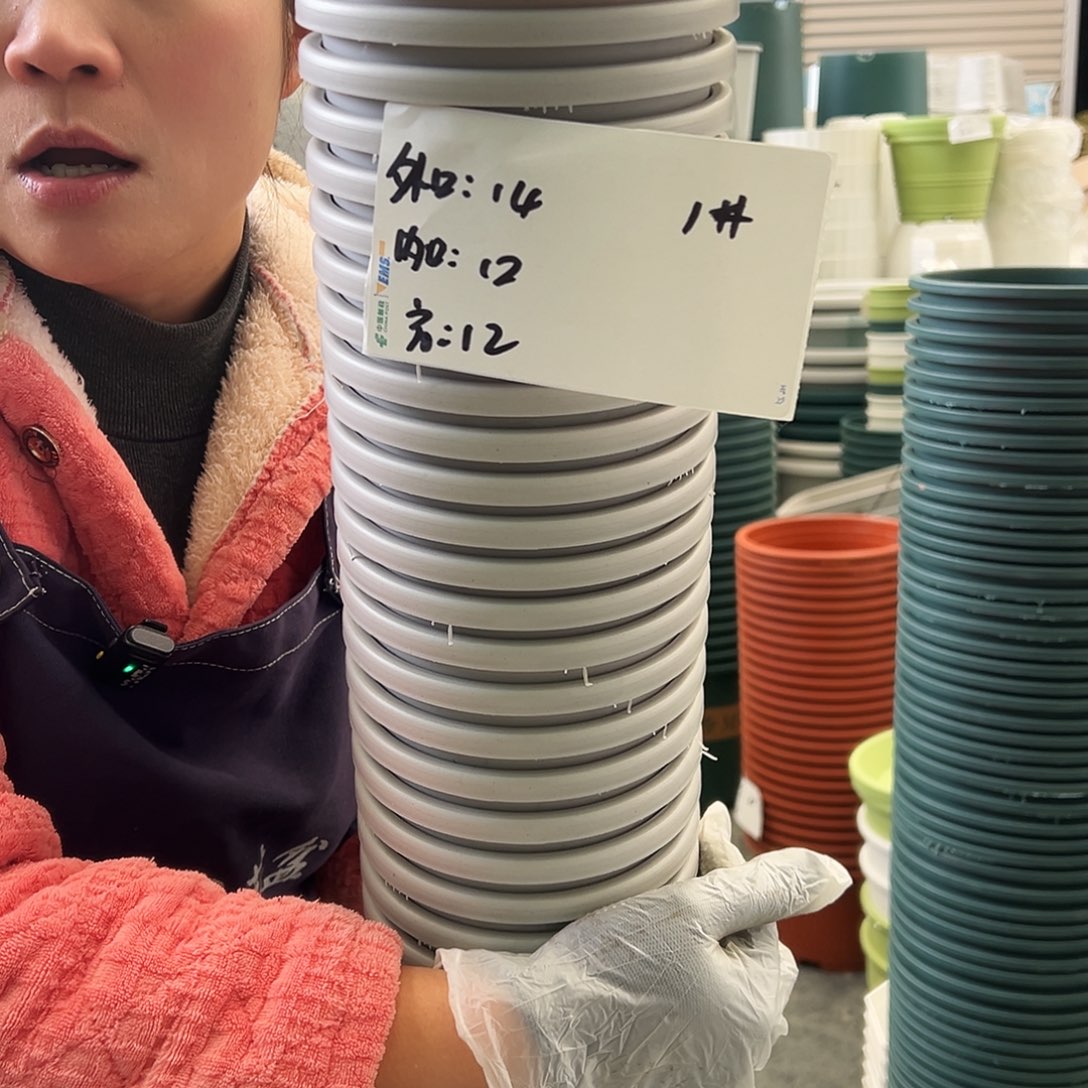 瑕疵四季盆1#灰白色12个无托