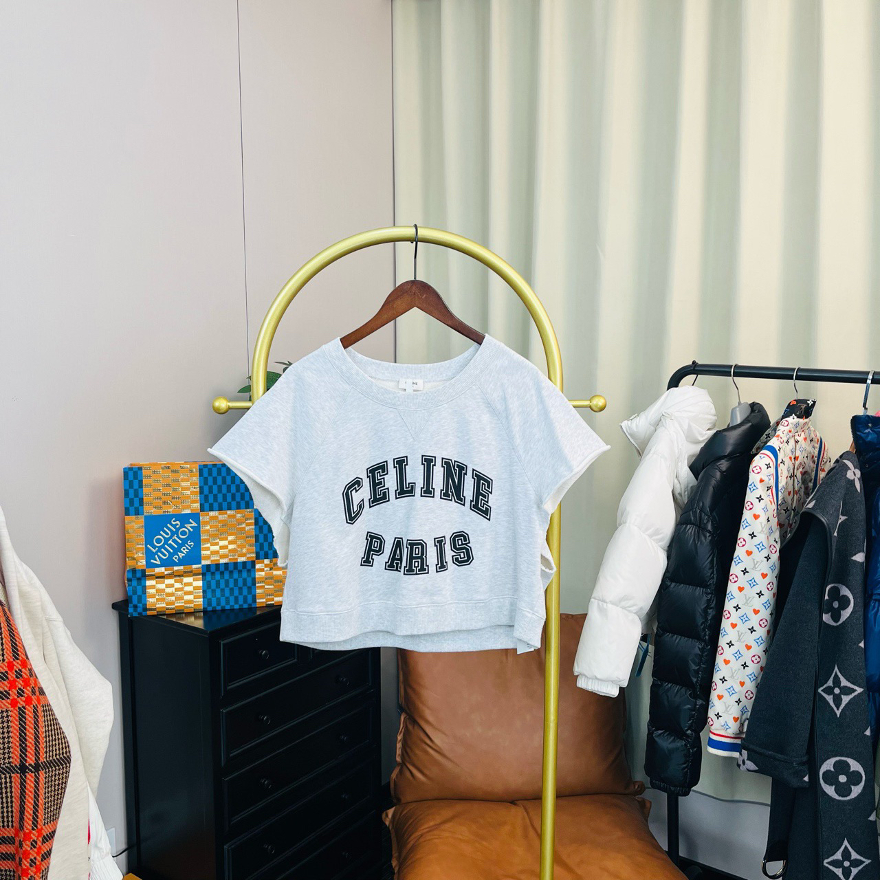 99新 Celine/思琳 灰色胸前logo背心 L码 99新/无配件