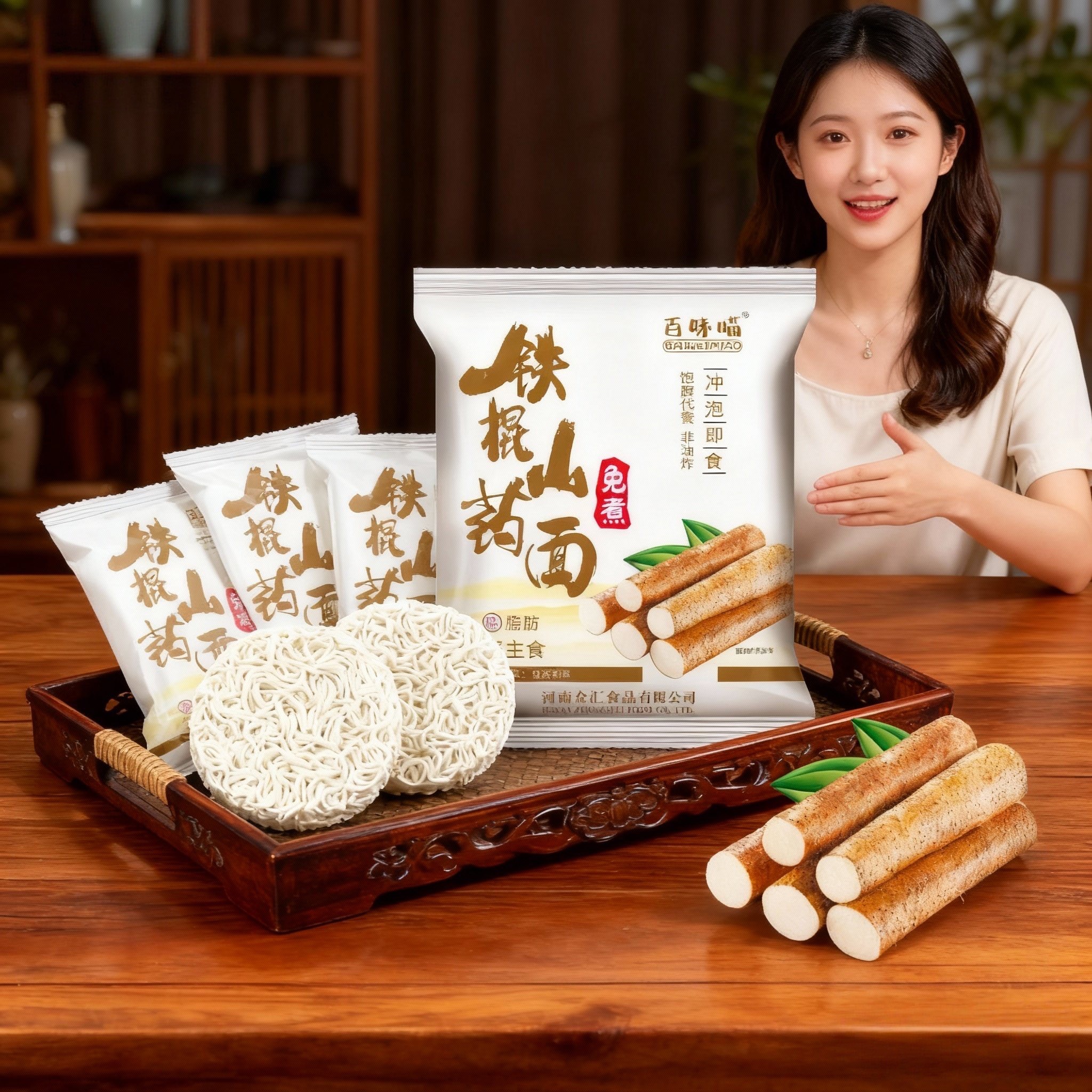 铁棍山药面非油炸0脂肪速食代餐适合当早餐整箱20袋