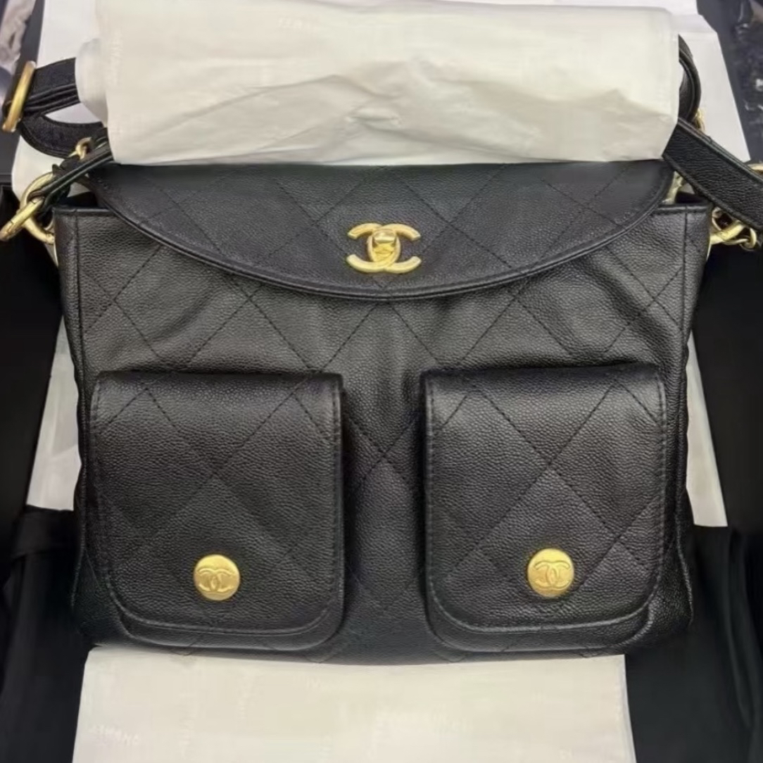 未使用 Chanel/香奈儿 25P 嬉皮流浪包 芯片款 斜挎包
