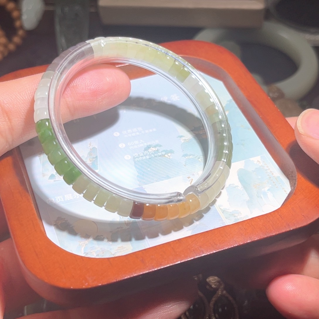 和田玉多宝药片珠子 高品和田玉未镶嵌