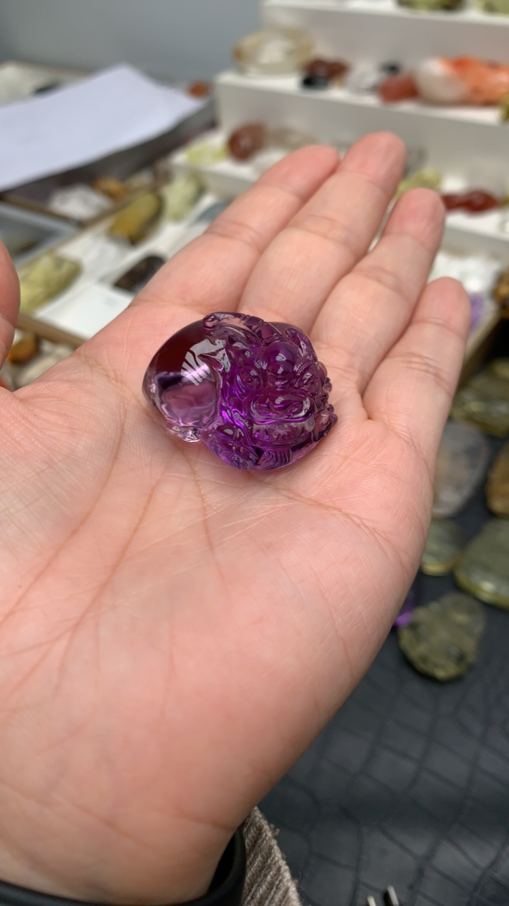 定制紫水晶貔貅吊坠