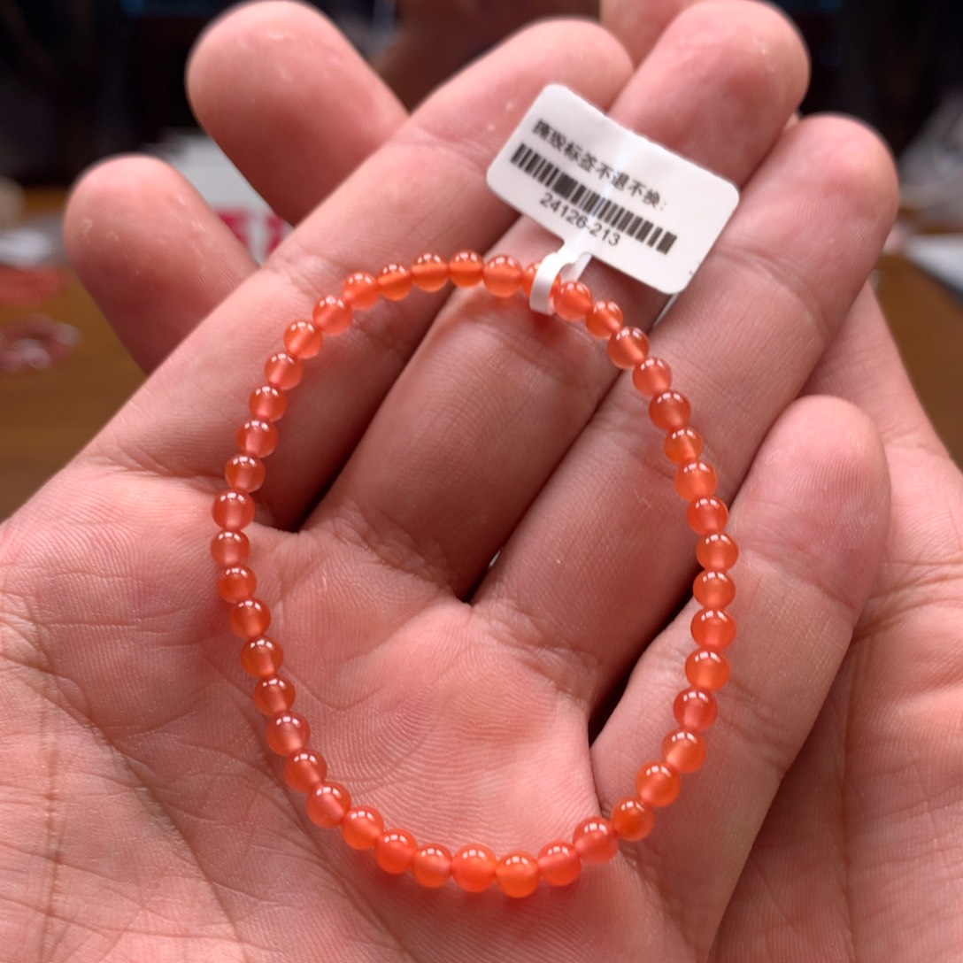 南红玛瑙单圈未镶嵌4mm➕小庄冰粉