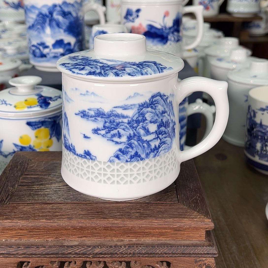 树****4景德镇陶瓷高温陶瓷办公杯