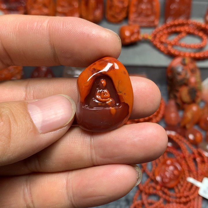 南红玛瑙吊坠(不含链)未镶嵌