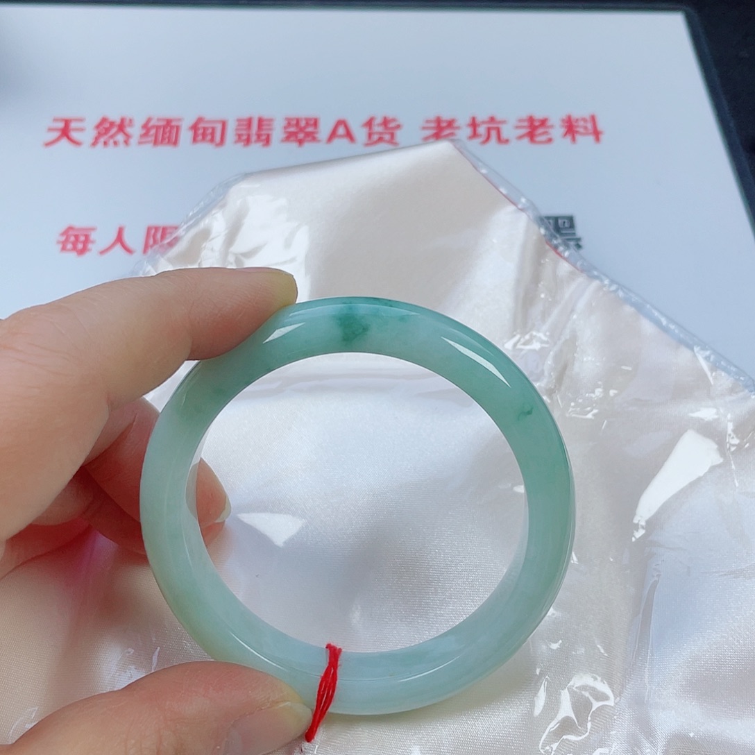 翡翠未镶嵌手镯天然翡翠手镯55.6