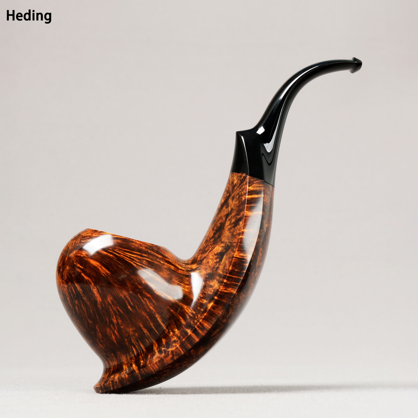 丹麦大师 Heding黑丁 深色光面法老 钻标级别 手工石楠木烟斗