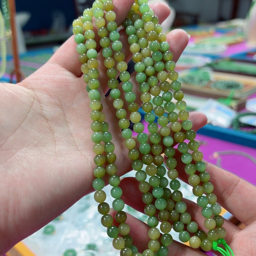 和田玉手串未镶嵌拍一发一多样性